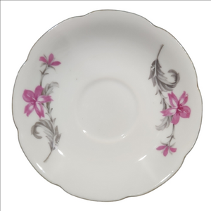 Shafford Japan Floral Saucer with Pink and Gray Design